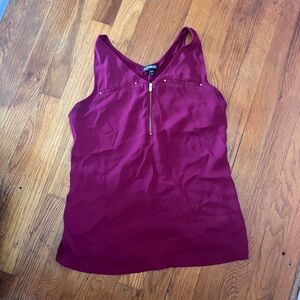 Express Burgundy Tank Blouse